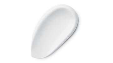 A simple, white porcelain dish in the shape of a teardrop.