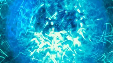 Abstract blue swirling patterns with luminous streaks, creating a dynamic and vibrant effect.