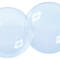 Two translucent, round bubbles resting closely together on a light background.