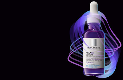 Flacone di siero per la pelle con un design elegante e moderno.