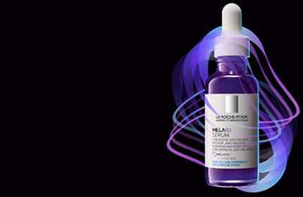 Flacone di siero per la pelle con un design elegante e moderno.