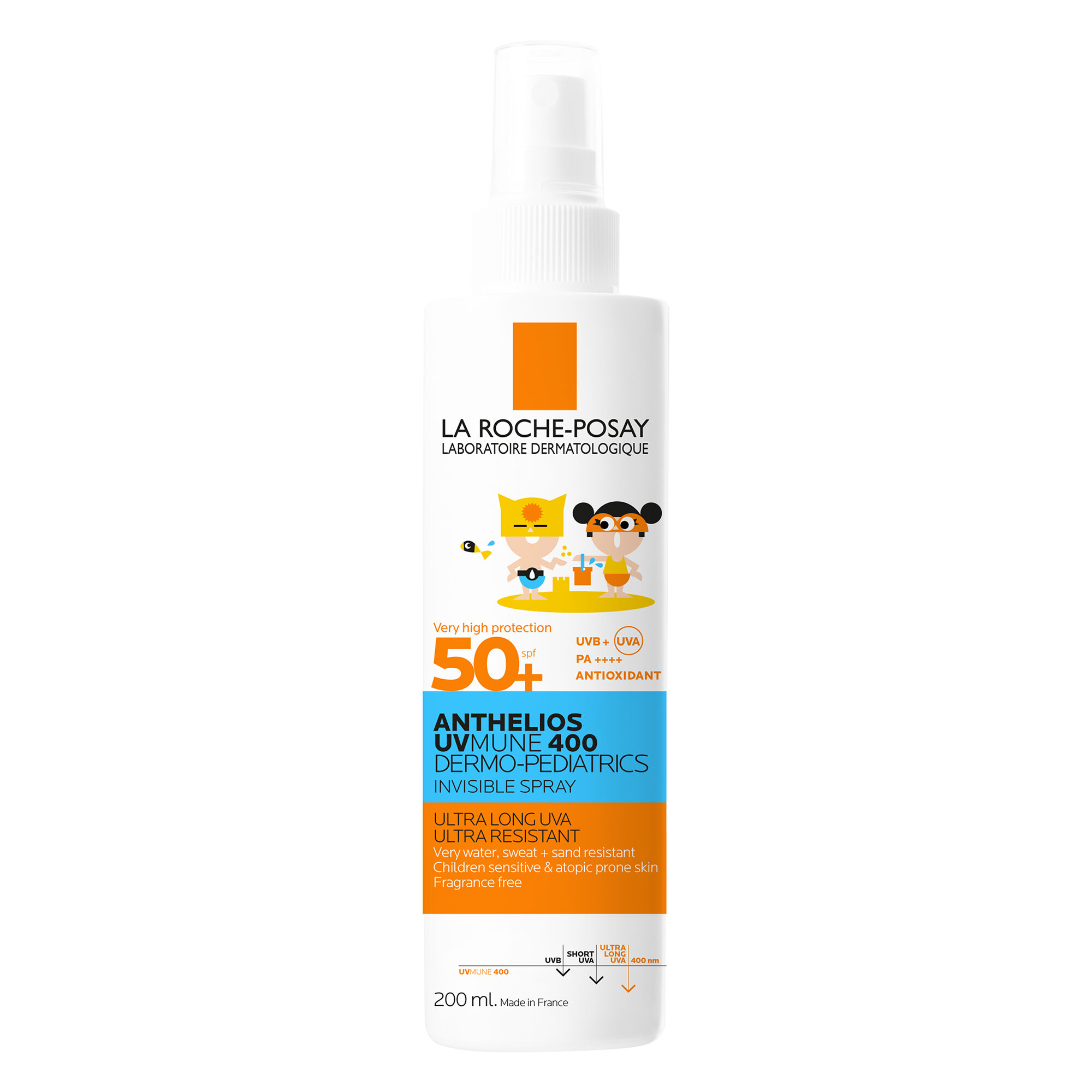 La-Roche-Posay - Anthelios Uv Mune 400 Dermo-pediatrics Spray Invisible Spf50+ - Spray Invisible San