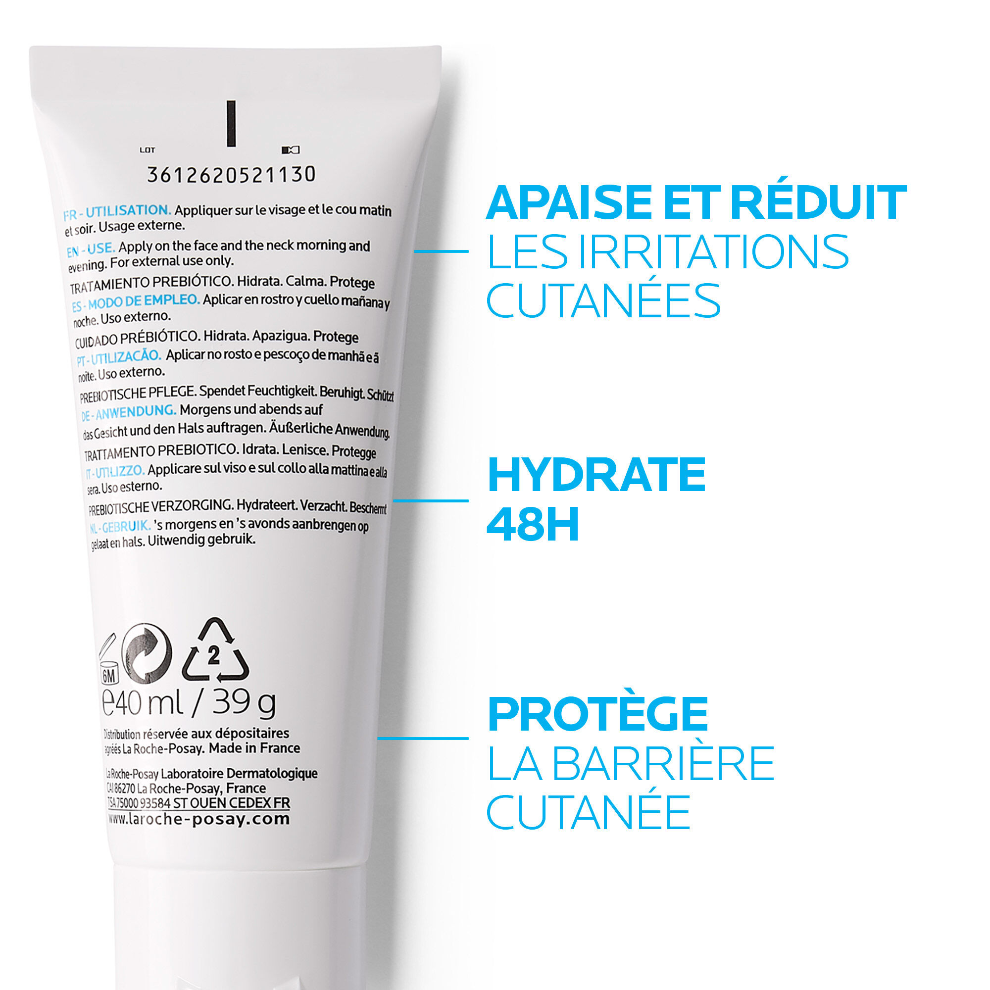 3337875578486-Toleriane Sensitive Creme. Soin hydratant apaisant protecteur_40ml_01_La-Roche-Posay