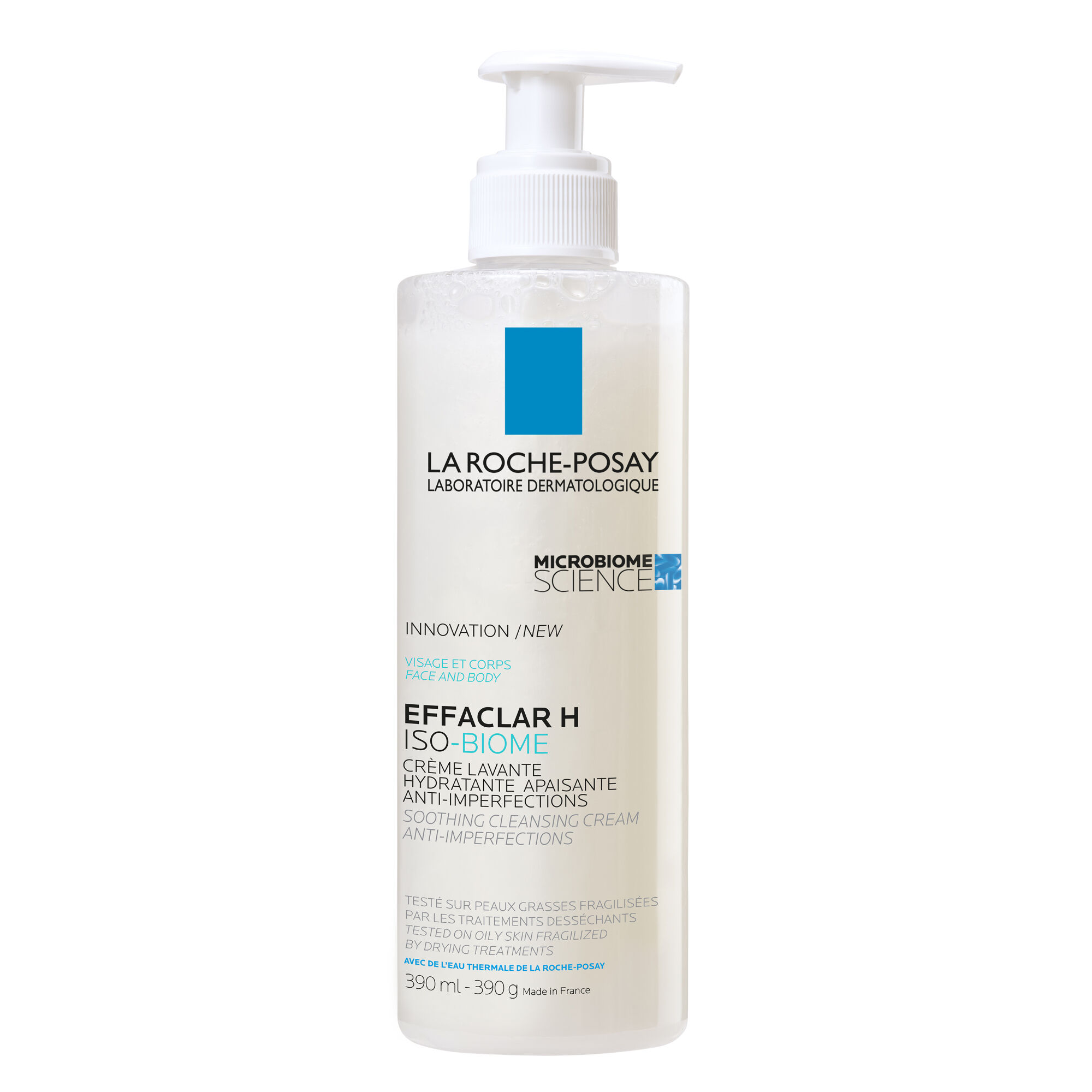 La-Roche-Posay - Effaclar H ISO-BIOME Crème Lavante Hydratante Apaisante - Peau mixte à grasse 390 m