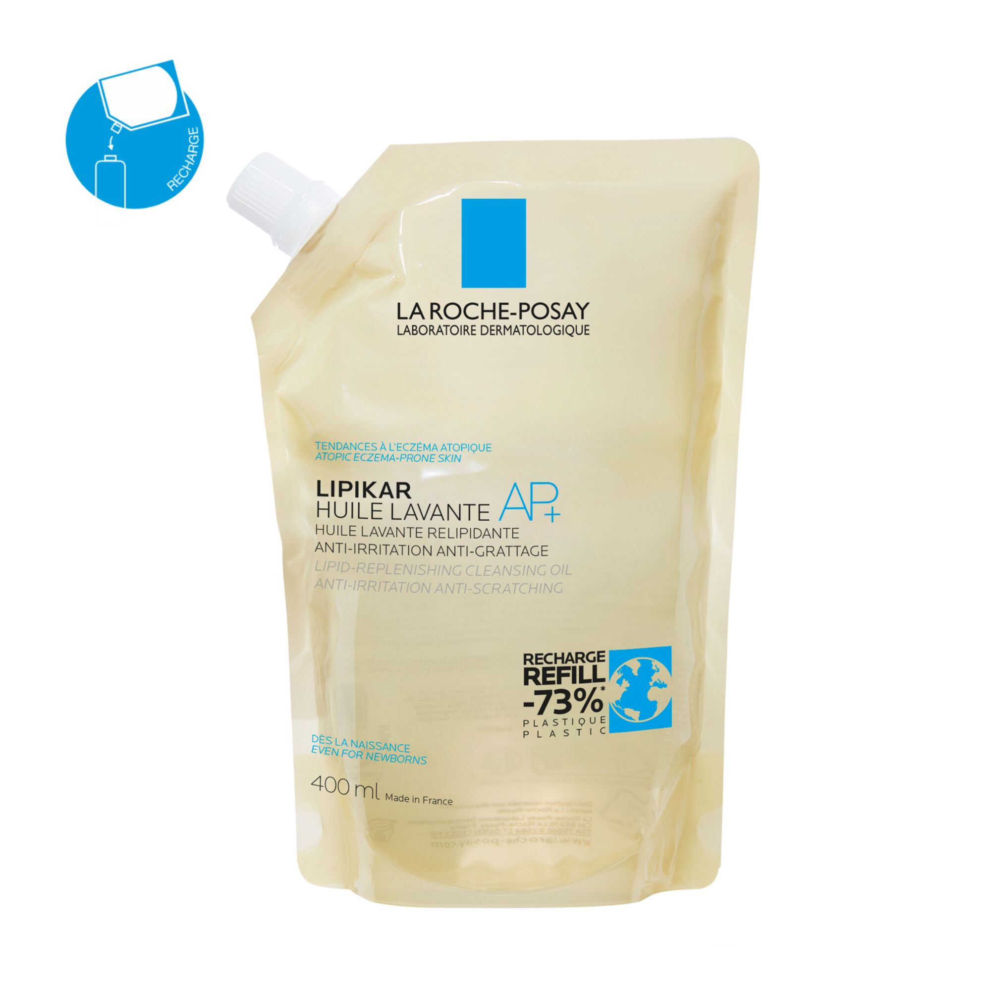 La-Roche-Posay - Lipikar Huile Lavante Ap+ Écorecharge 400 ml – écorecharge
