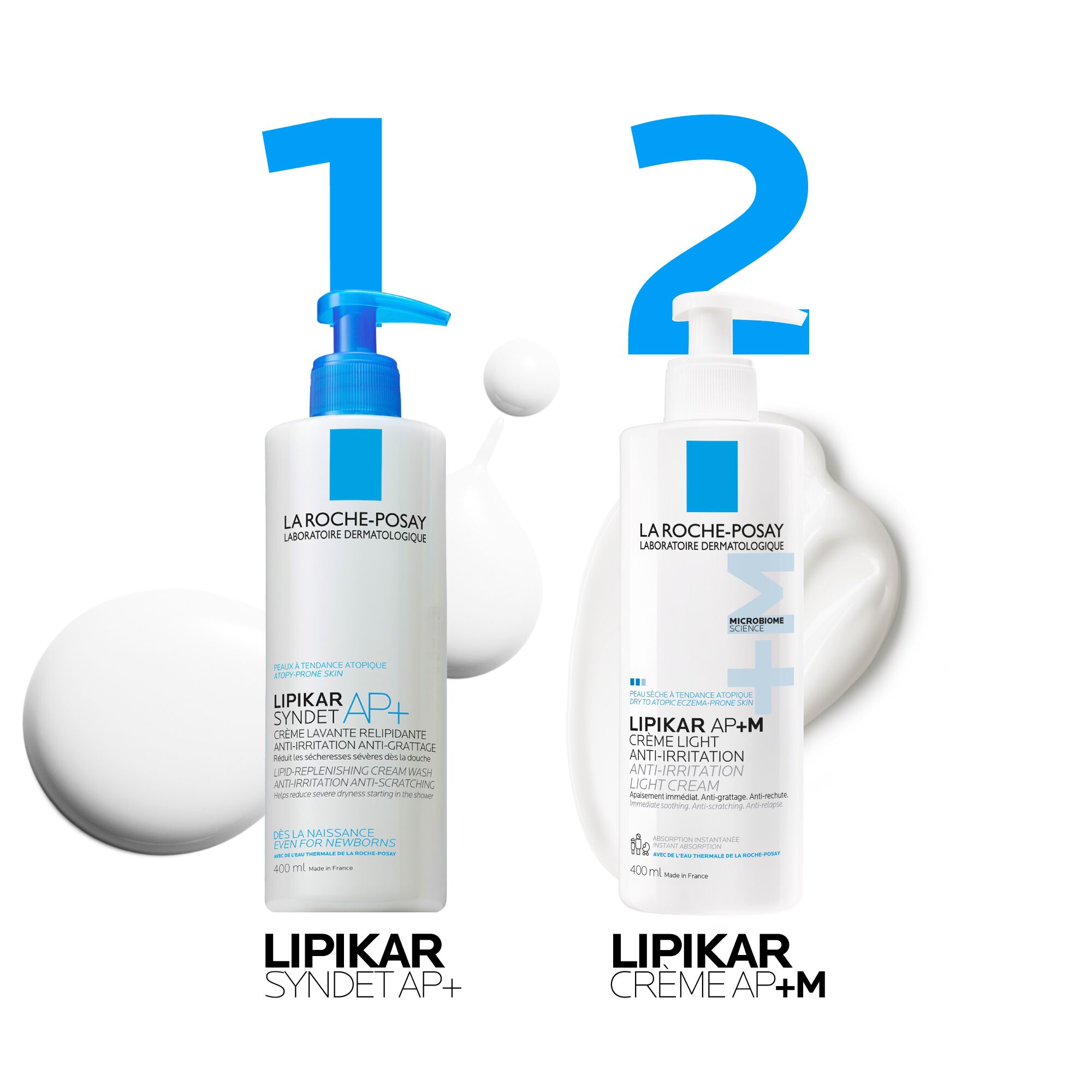3337875930338​-Lipikar Creme AP+M Creme Hydratante Corps_400ml_01_La-Roche-Posay