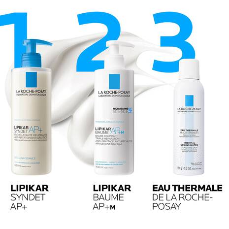La roche posay LIPIKAR SYNDET AP+ 200ml 3337875696548-Lipikar Baume AP+M Baume Relipidant_400ml_07_La-Roche-Posay