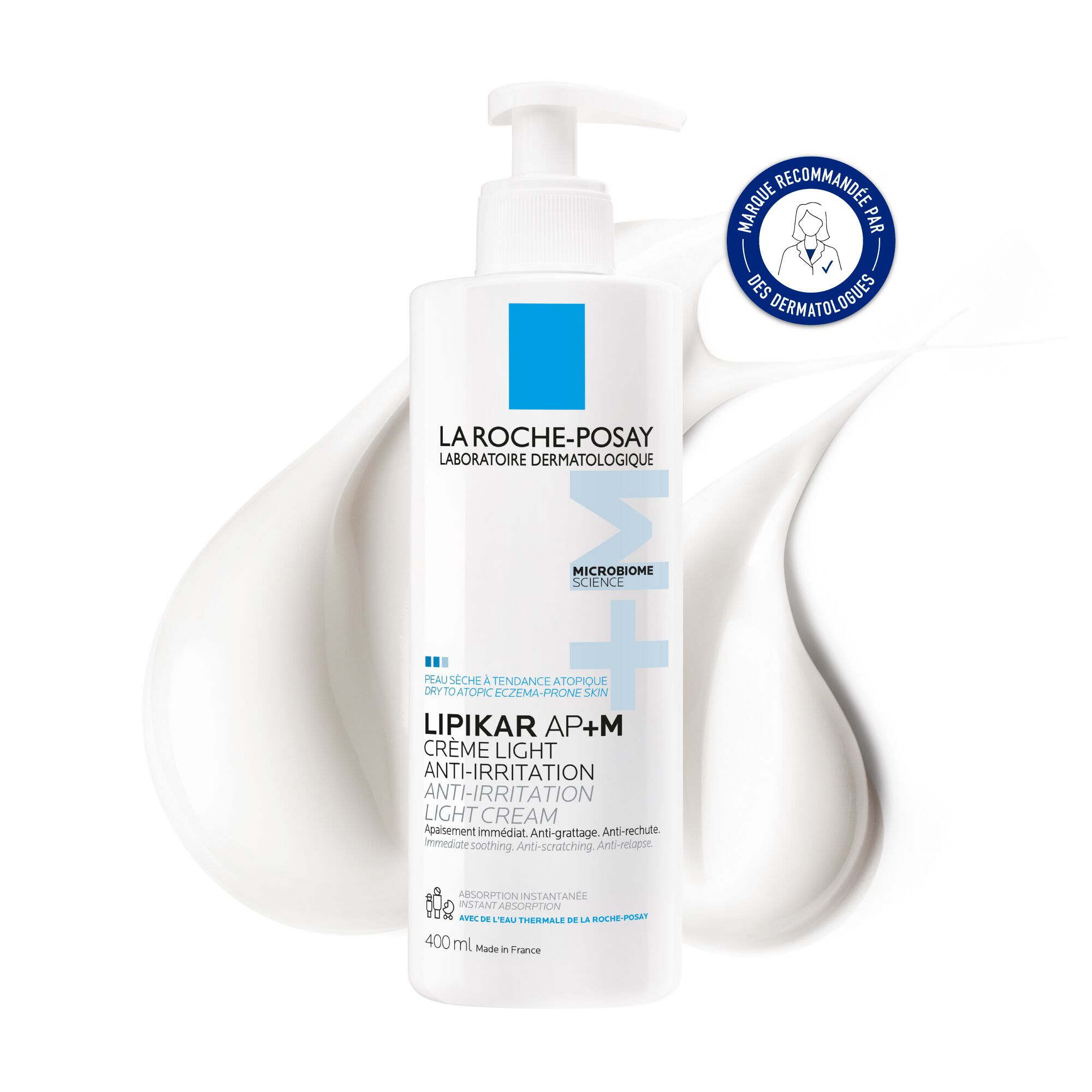 3337875930338​-Lipikar Creme AP+M Creme Hydratante Corps_400ml_01_La-Roche-Posay