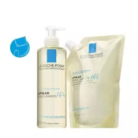 DUO Lipikar Huile de Douche Lavante AP+ et son Eco-recharge
