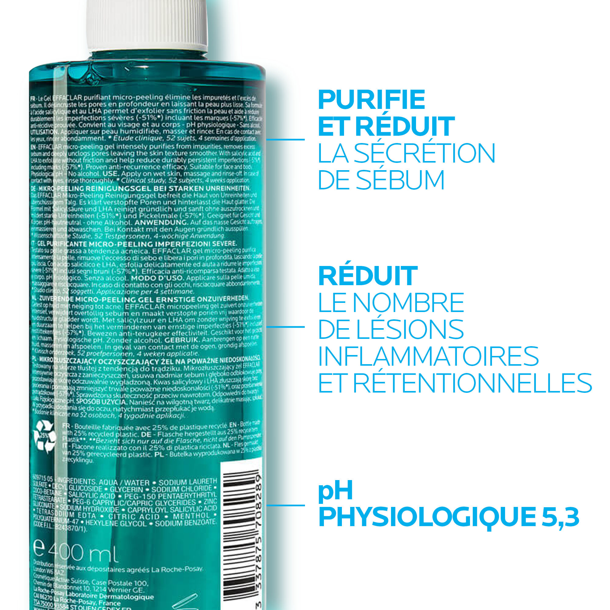 EFFACLAR GEL PURIFIANT MICRO-PEELING IMPERFECTIONS SEVERES