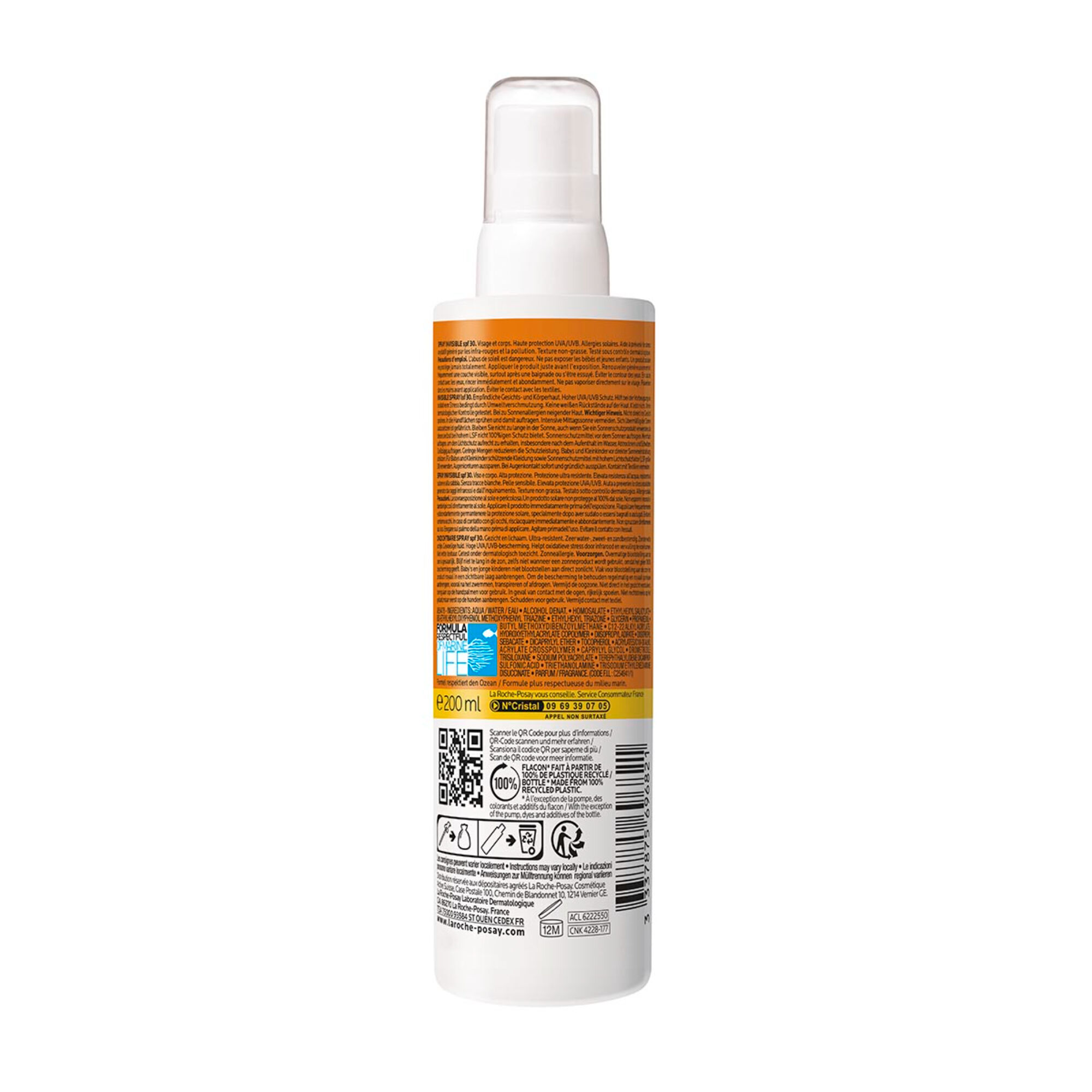 3337875696821-Anthelios solaire Creme Solaire en Spray SPF30 Avec Parfum_200ml_01_La-Roche-Posay