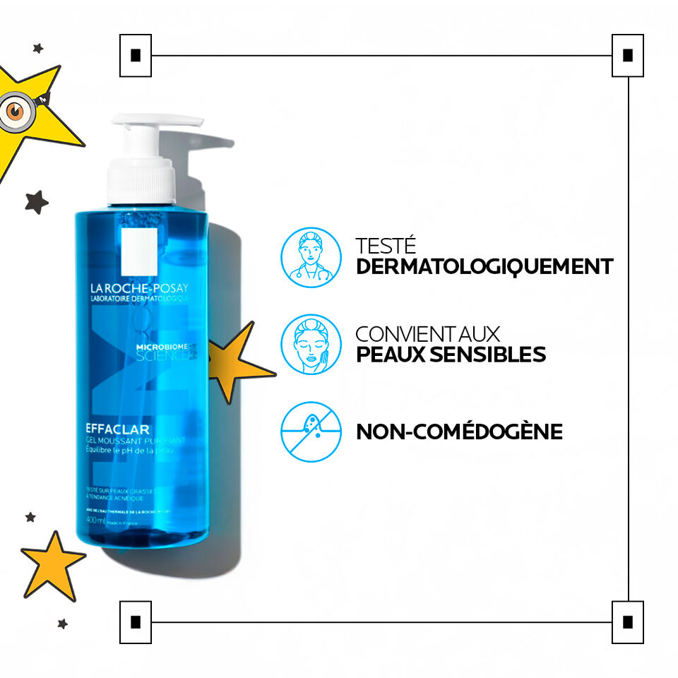 EFFACLAR GEL MOUSSANT PURIFIANT NETTOYANT PEAU GRASSE