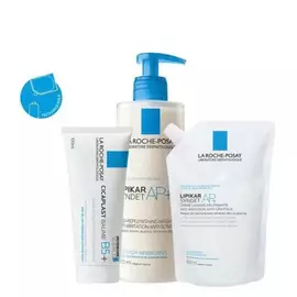 Routine Cicaplast Baume B5+, Lipikar Syndet AP+ et son Eco-recharge
