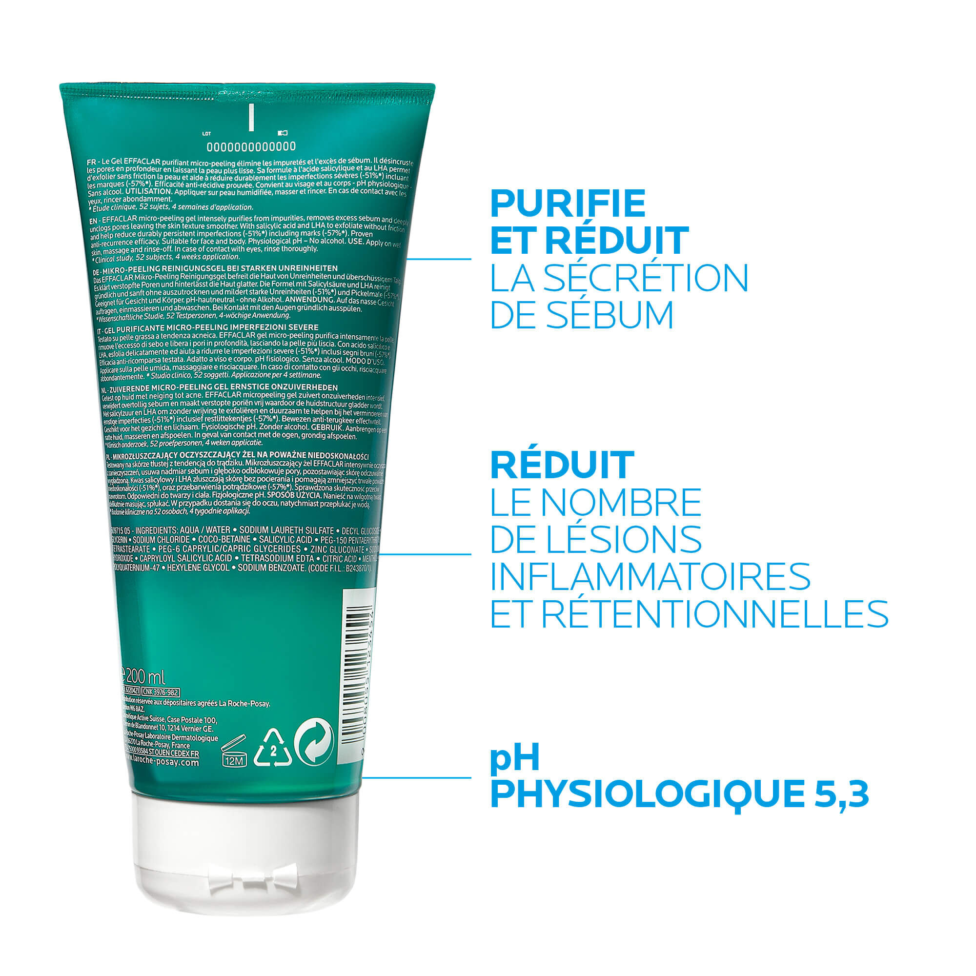 EFFACLAR GEL PURIFIANT MICRO-PEELING IMPERFECTIONS SEVERES