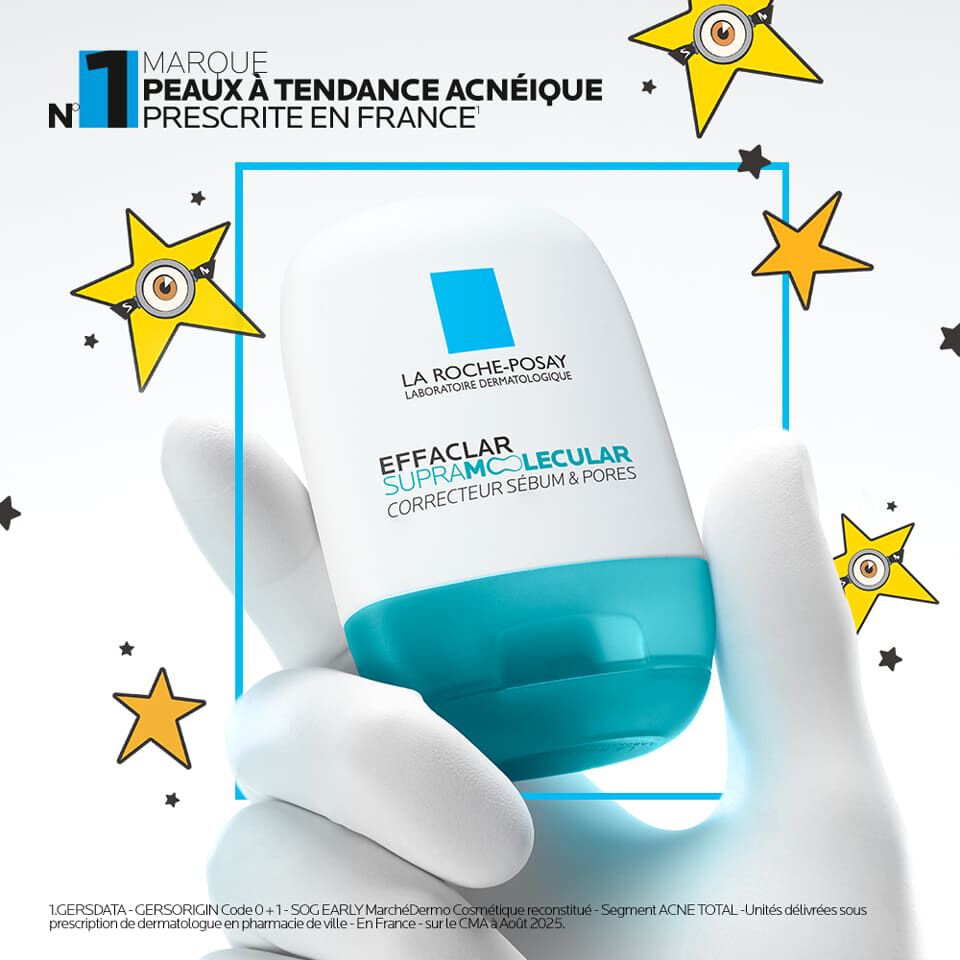 Effaclar Supramolecular Correcteur sebum et pores Gel frais matifiant hydratant​
