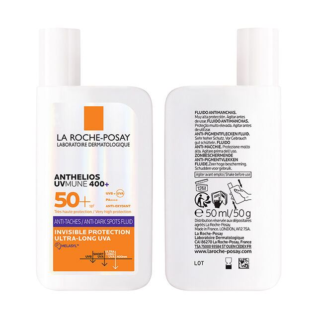 Anthelios UVMUNE 400+ Fluide anti-taches SPF 50+ 50ml​