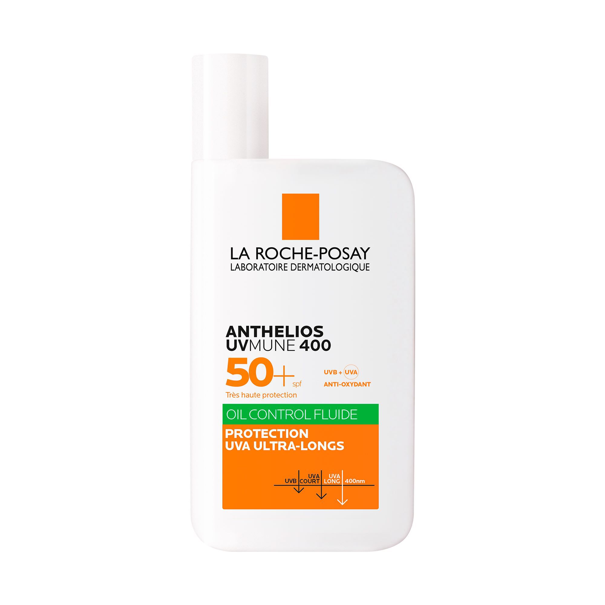 La-Roche-Posay - Anthelios Fluide Oil Control Uvmune 400 Avec Parfum Spf50+ - Très Haute Protection 