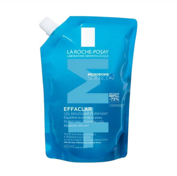 La-Roche-Posay - Effaclar Gel moussant Eco-recharge - Peau mixte à grasse 400ml - Ecorecharge