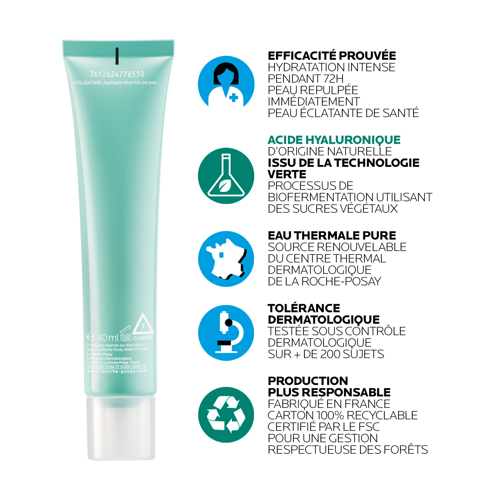 La Roche-Posay Hydraphase HA Crème Riche 40ml - Peau Sensible Et Sèche