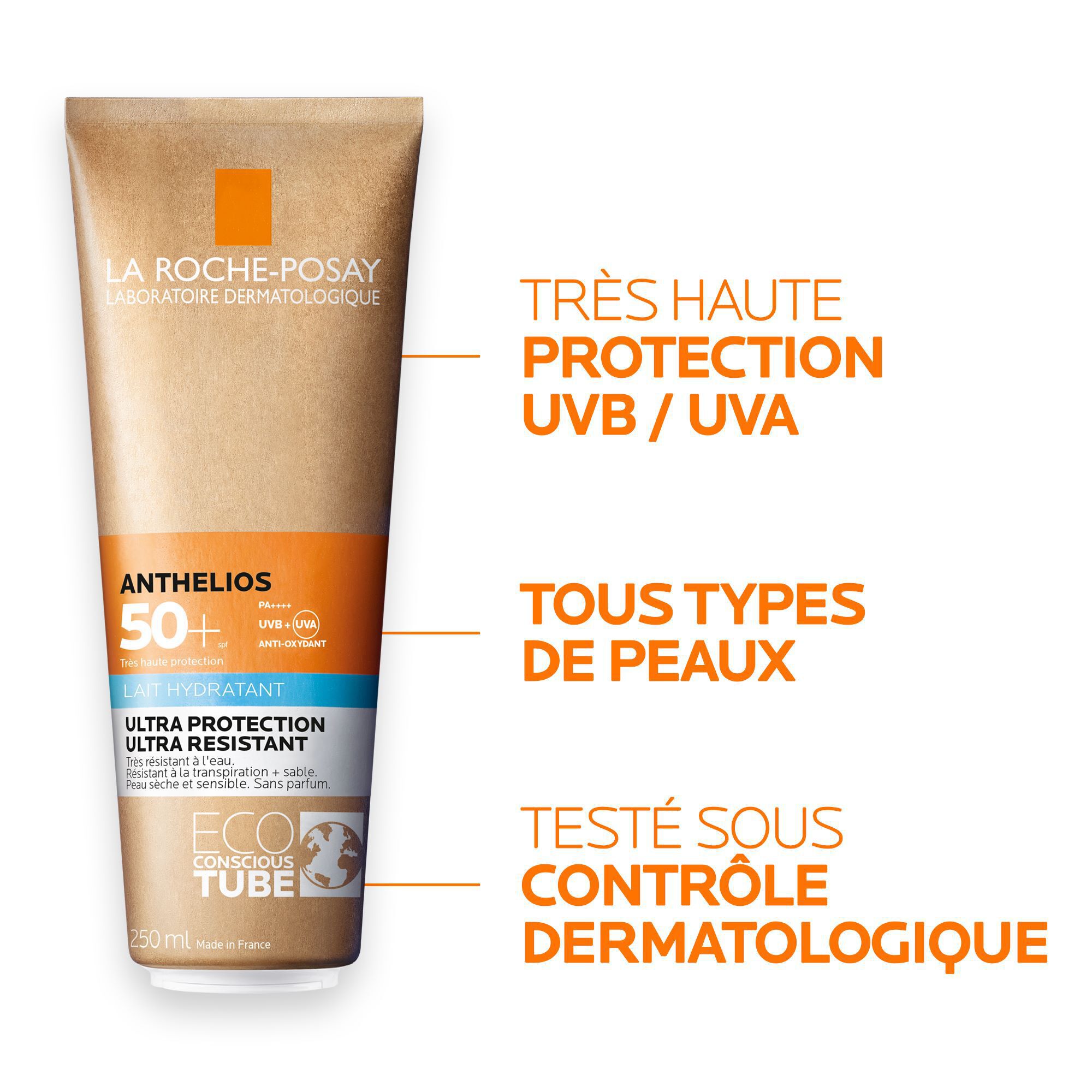 Anthelios Creme Solaire Lait Hydratant Tube eco-responsable SPF50+